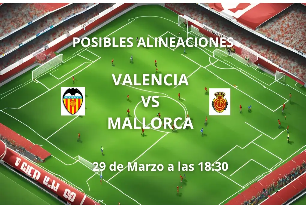 Posibles alineaciones Valencia vs Mallorca