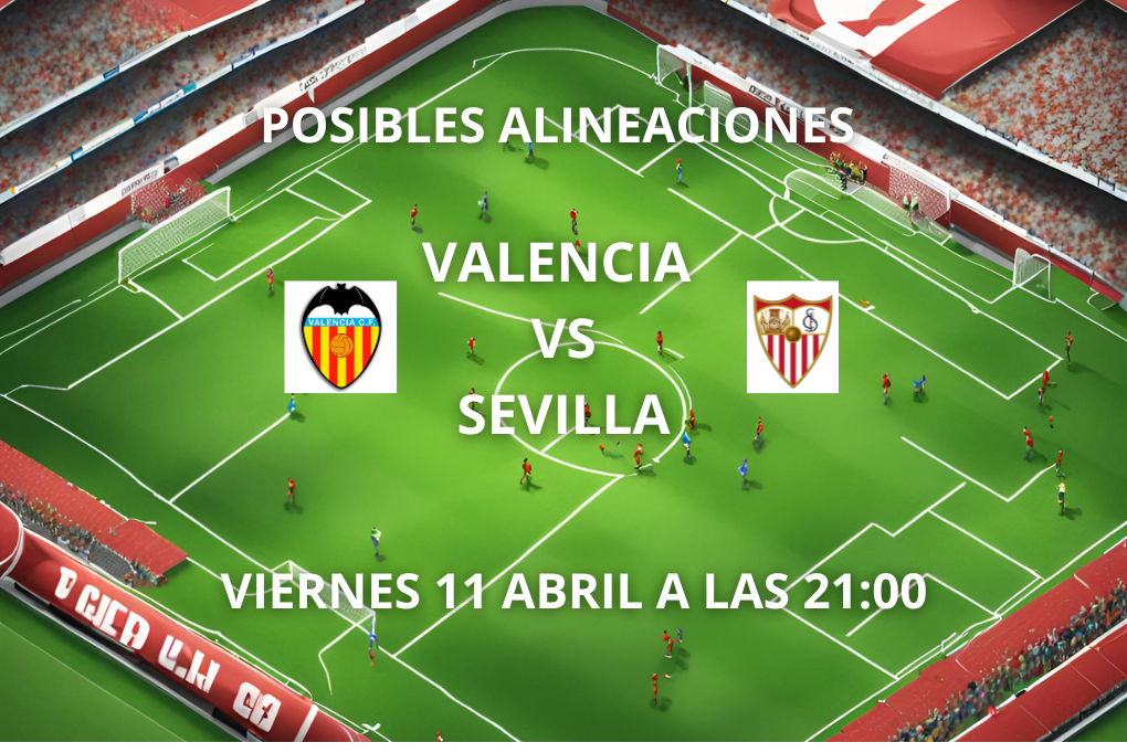Posibles alineaciones Valencia vs Sevilla